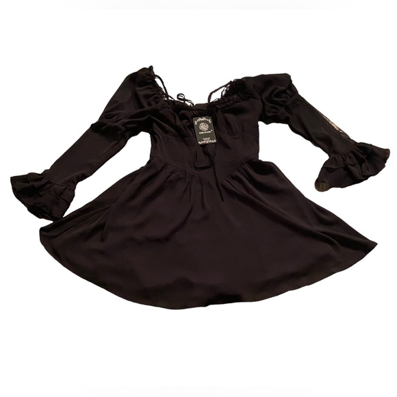 NWT Dolls kill dark in Love lace up mini dress RUNS SMALL - Picture 4 of 9